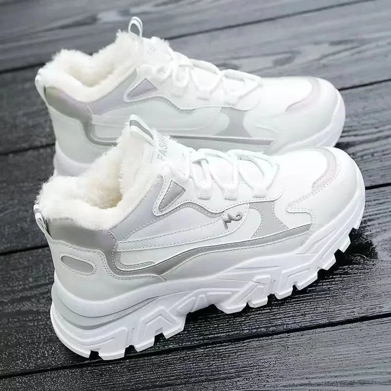 Women's cotton shoes women's suede snow boots sports shoes versatile high top shoes for students - V.I.P Digital Presence