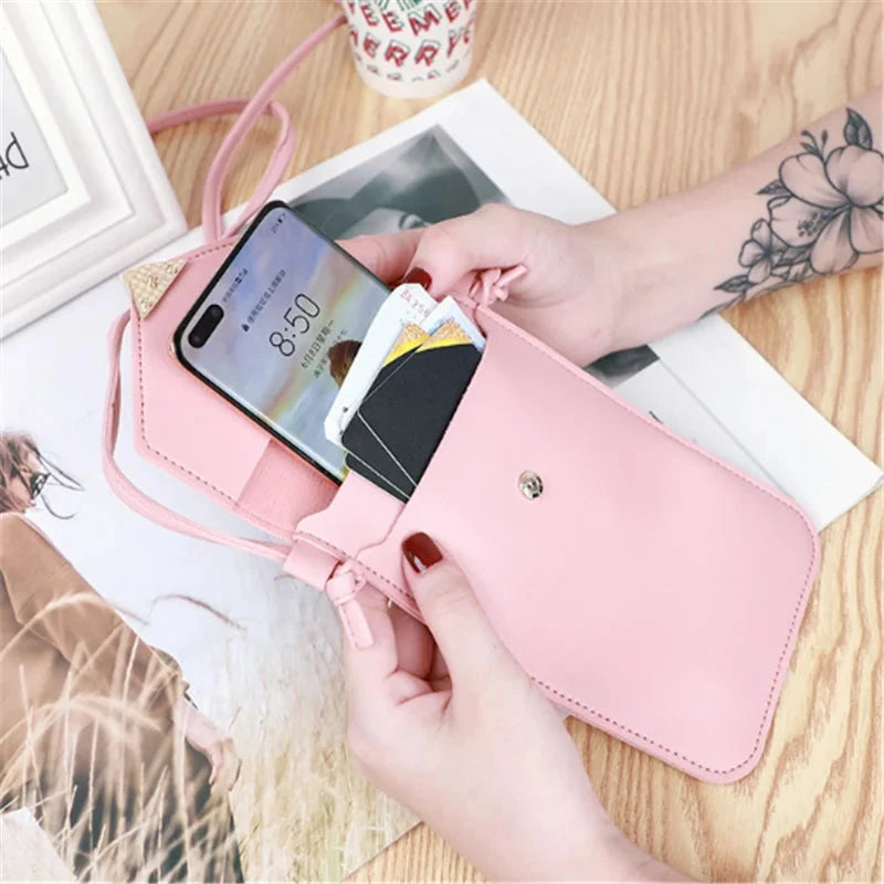 Women's crossbody bag Pu leather touch screen mobile wallet female retro student buckle shoulder bag purses and handbags torebka - V.I.P Digital Presence