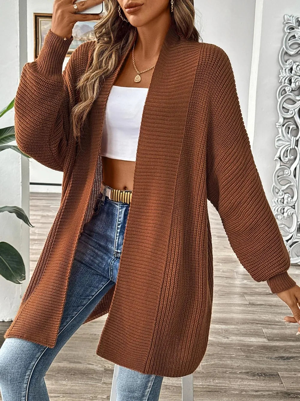 Women's simple and fashionable loose sweater cardigan - V.I.P Digital Presence