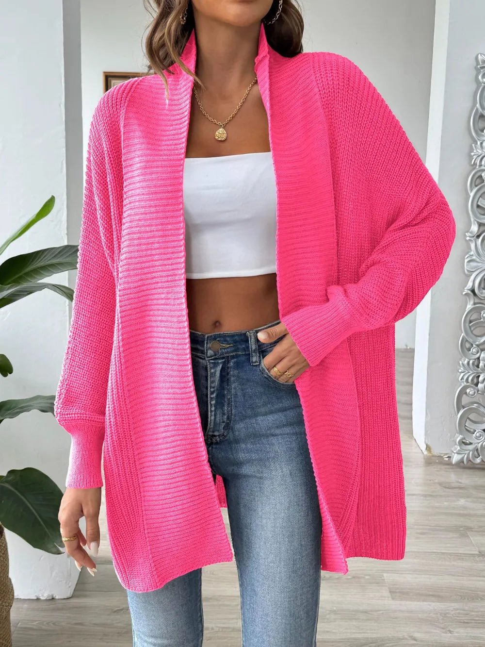 Women's simple and fashionable loose sweater cardigan - V.I.P Digital Presence