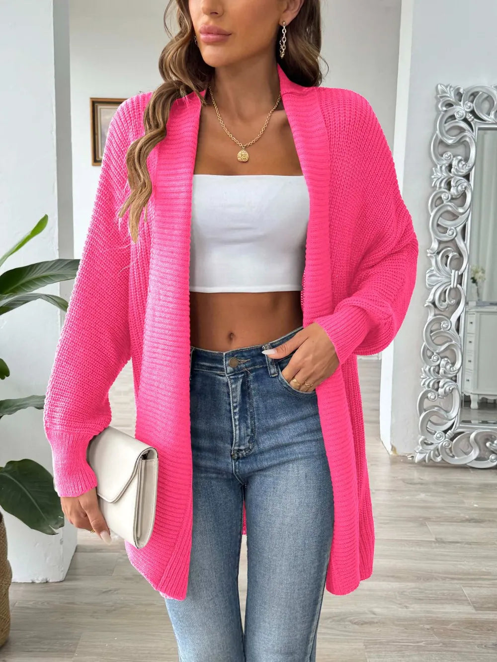 Women's simple and fashionable loose sweater cardigan - V.I.P Digital Presence