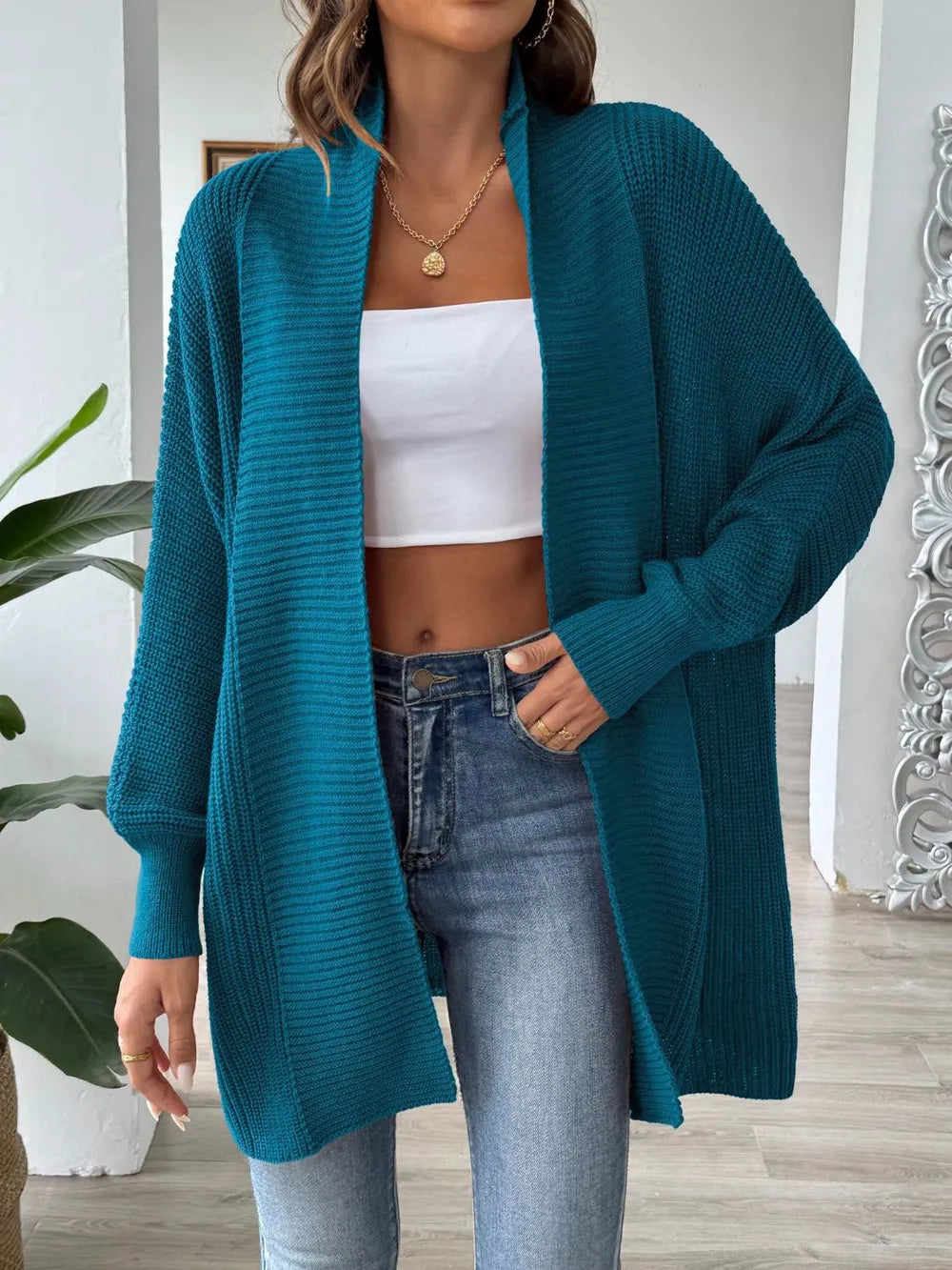 Women's simple and fashionable loose sweater cardigan - V.I.P Digital Presence