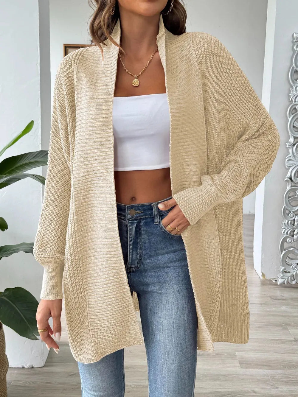 Women's simple and fashionable loose sweater cardigan - V.I.P Digital Presence