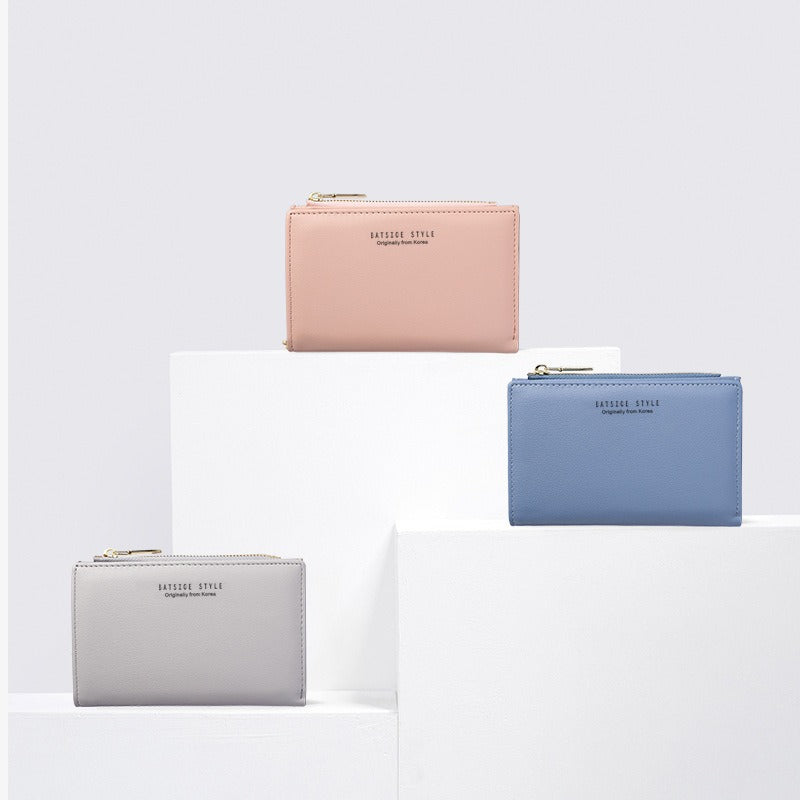 Women's wallet simple ultra-thin side zipper medium coin purse student bag - V.I.P Digital Presence