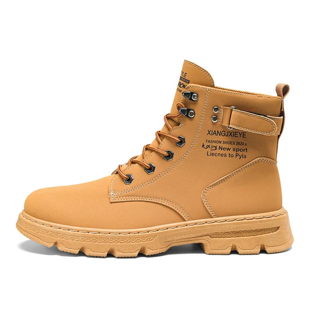Workwear Martin boots men's spring and autumn new high top British style big yellow boots outdoor high top casual leather boots men - V.I.P Digital Presence