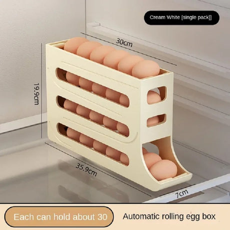 Refrigerator Egg Storage Box Automatic Scrolling Egg Holder Kitchen Large Capacity Dedicated Rolling Egg Storage Box for Kitchen - V.I.P Digital Presence
