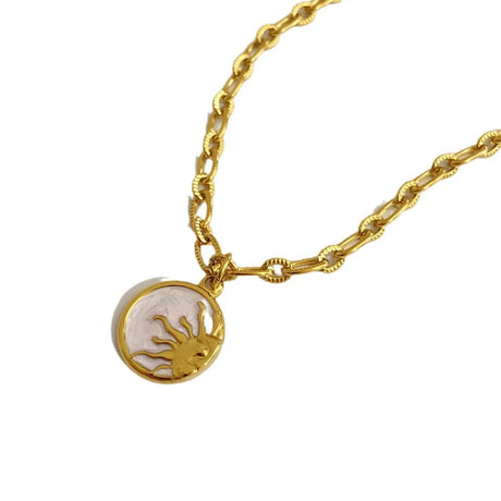 Titanium Steel Sun & Moon Necklace - V.I.P Digital Presence