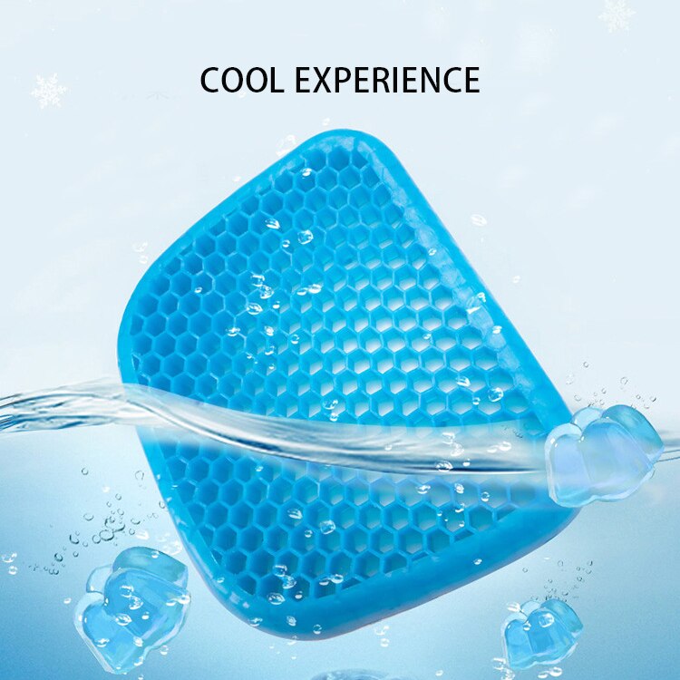 Gel Seat Cushion Double Layer Non-slip Breathable Honeycomb Egg Seat Cushion Ice Pad for Car Office Chair Wheelchair Pain Relief - V.I.P Digital Presence