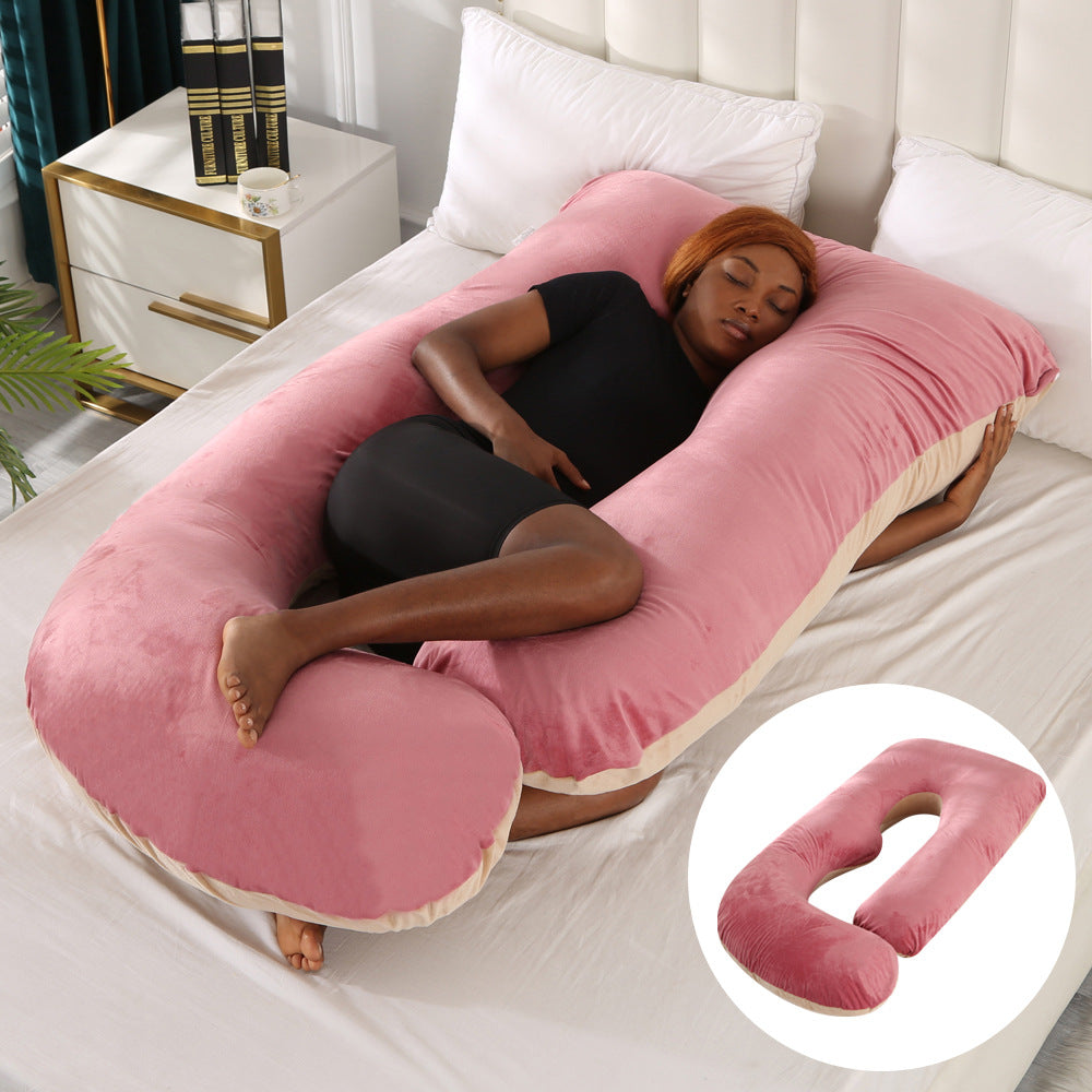 Pregnant women's pillow waist protection side sleeping slope pillow J-shaped pregnancy sleeping pillow - V.I.P Digital Presence