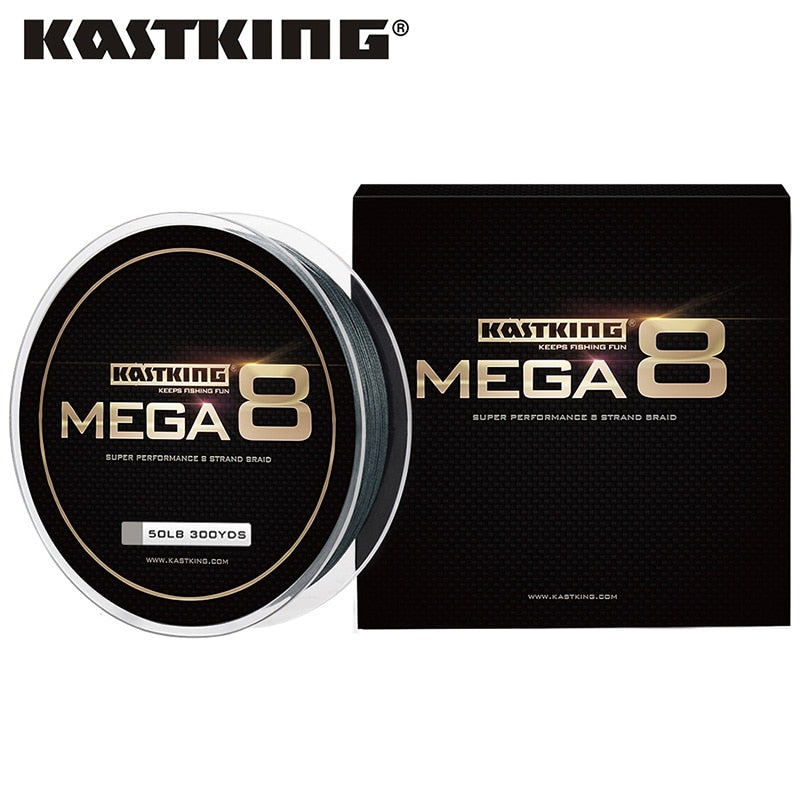 KastKing Mega8 Strong 137M 274M 457M 8 Strand Weaves PE Braided Fishing Line Multifilament 10LB 15LB 20LB 25LB 30LB 40LB 80LB - V.I.P Digital Presence