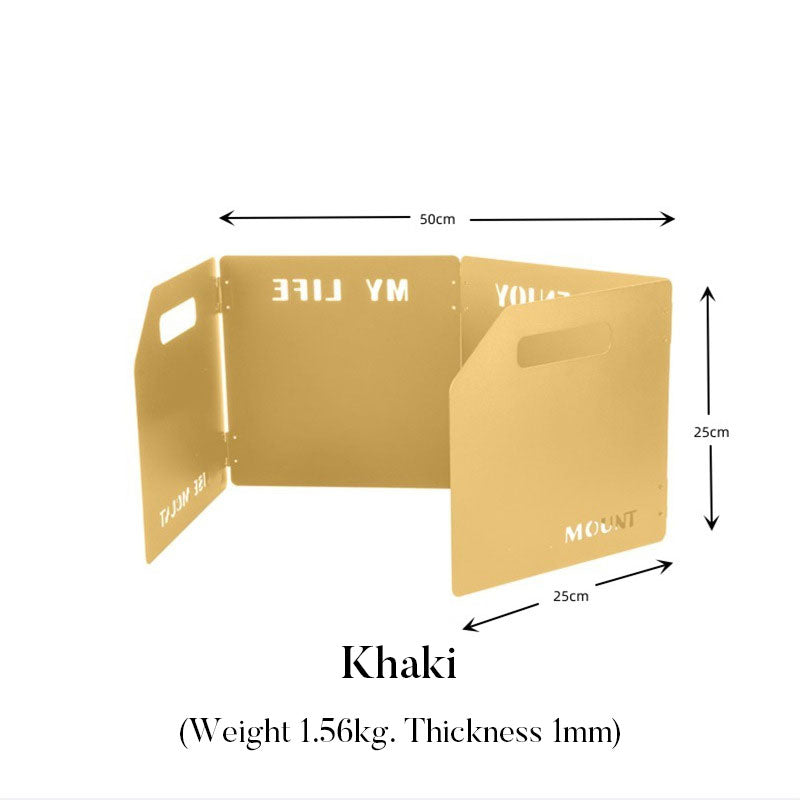 Outdoor stove enclosure wind shield camping wind shield shielding plate cassette stove folding gas stove stove wind shield - V.I.P Digital Presence