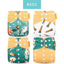 Happy Flute Cloth Diapers for Children Adjustable Wet/Dry Bag Waterproof Babies Diapers Ecological Backpack Reusable 4 pcs/set - V.I.P Digital Presence