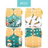 Happy Flute Cloth Diapers for Children Adjustable Wet/Dry Bag Waterproof Babies Diapers Ecological Backpack Reusable 4 pcs/set - V.I.P Digital Presence