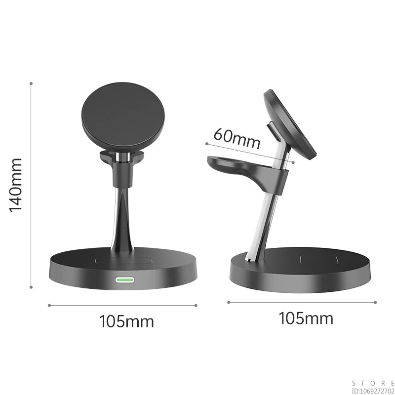 Zinc alloy magnetic bracket magnetic three in one wireless charger suitable for Apple magnetic fast charging - V.I.P Digital Presence