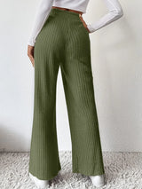Ribbed High Waist Pants - V.I.P Digital Presence