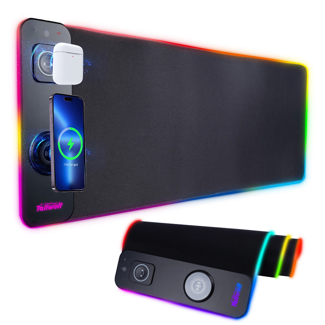 3 in 1 magnetic wireless charging mouse pad desk pad wireless charging luminous mouse pad - V.I.P Digital Presence