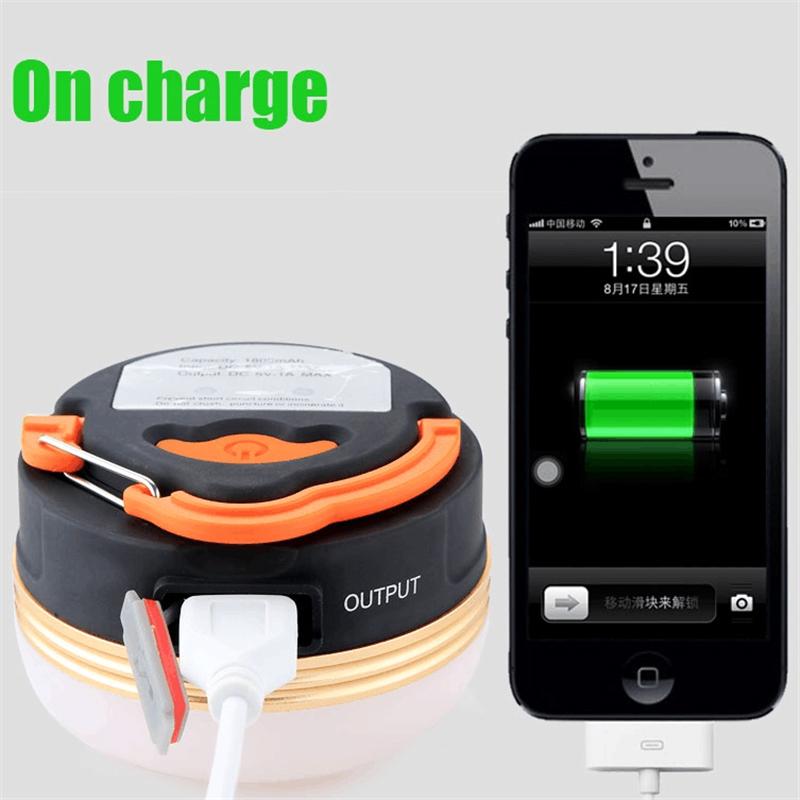 Mini luces portátiles para acampar, 3 W, LED, impermeables, para tiendas de campaña, lámpara colgante de noche, recargable por USB