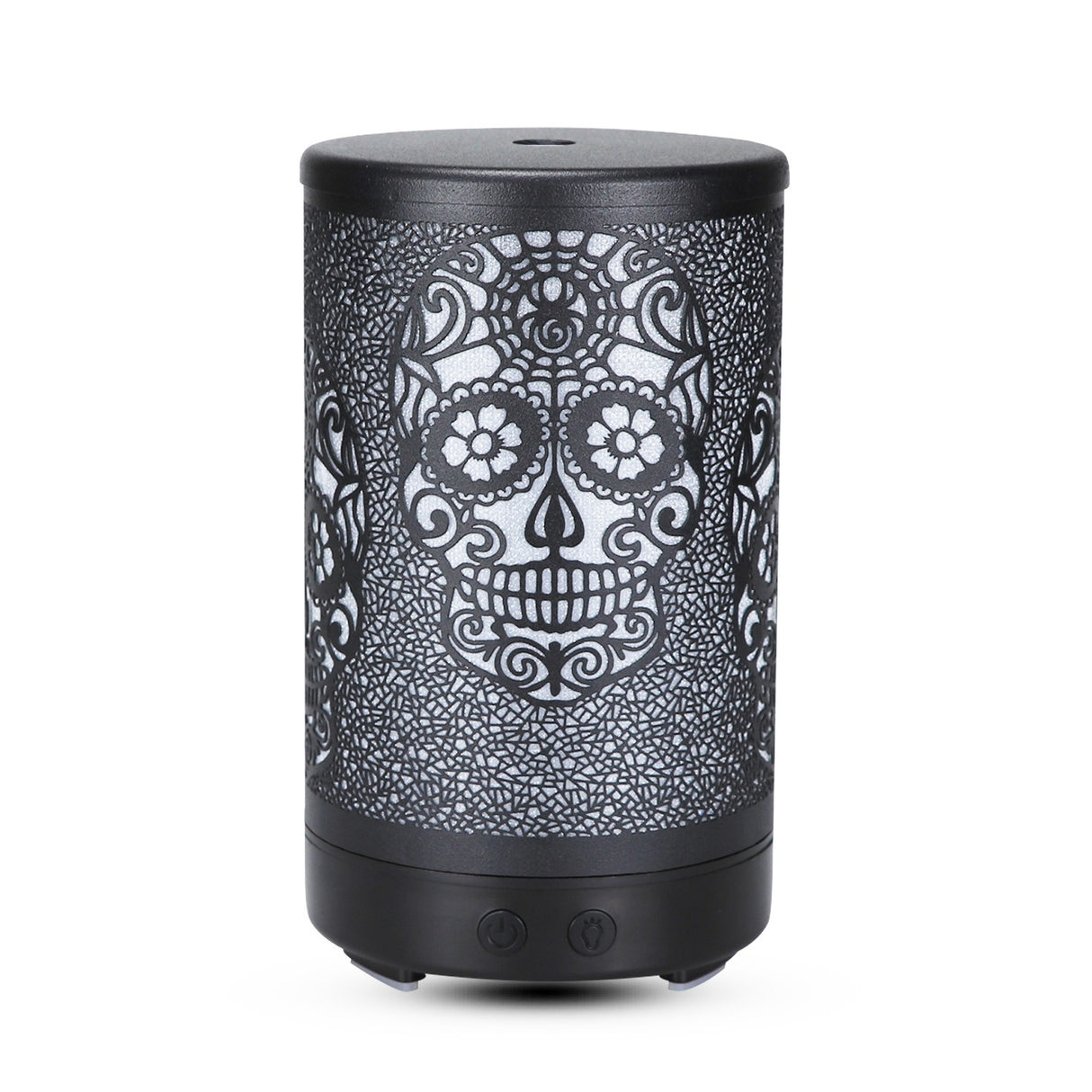 100ml Iron Metal Humificador De Aroma 7 Colors Led Lamp Ultrasonic Electric Skull Aroma Diffuser With Remote - V.I.P Digital Presence
