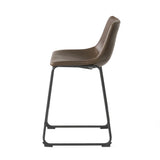 Vintage Style Brown 24-Inch Counter Stool (Set of 2) - V.I.P Digital Presence