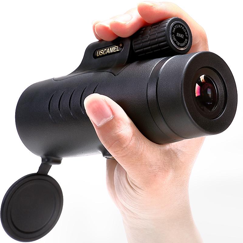 USCAMEL 8X42 Monocular Compact Hunting BAK7 Clear Vision for Bird Watching Waterproof Telescope HD (Black,Army green) - V.I.P Digital Presence