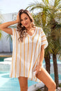 Angel Wings Openwork V-Neck Short Sleeve Cover Up - V.I.P Digital Presence