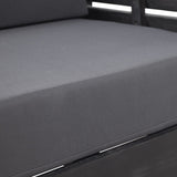 Outdoor Acacia Wood Club Chairs with Cushions, Dark Gray, 27.75"D x 32"W x 27.75"H - V.I.P Digital Presence