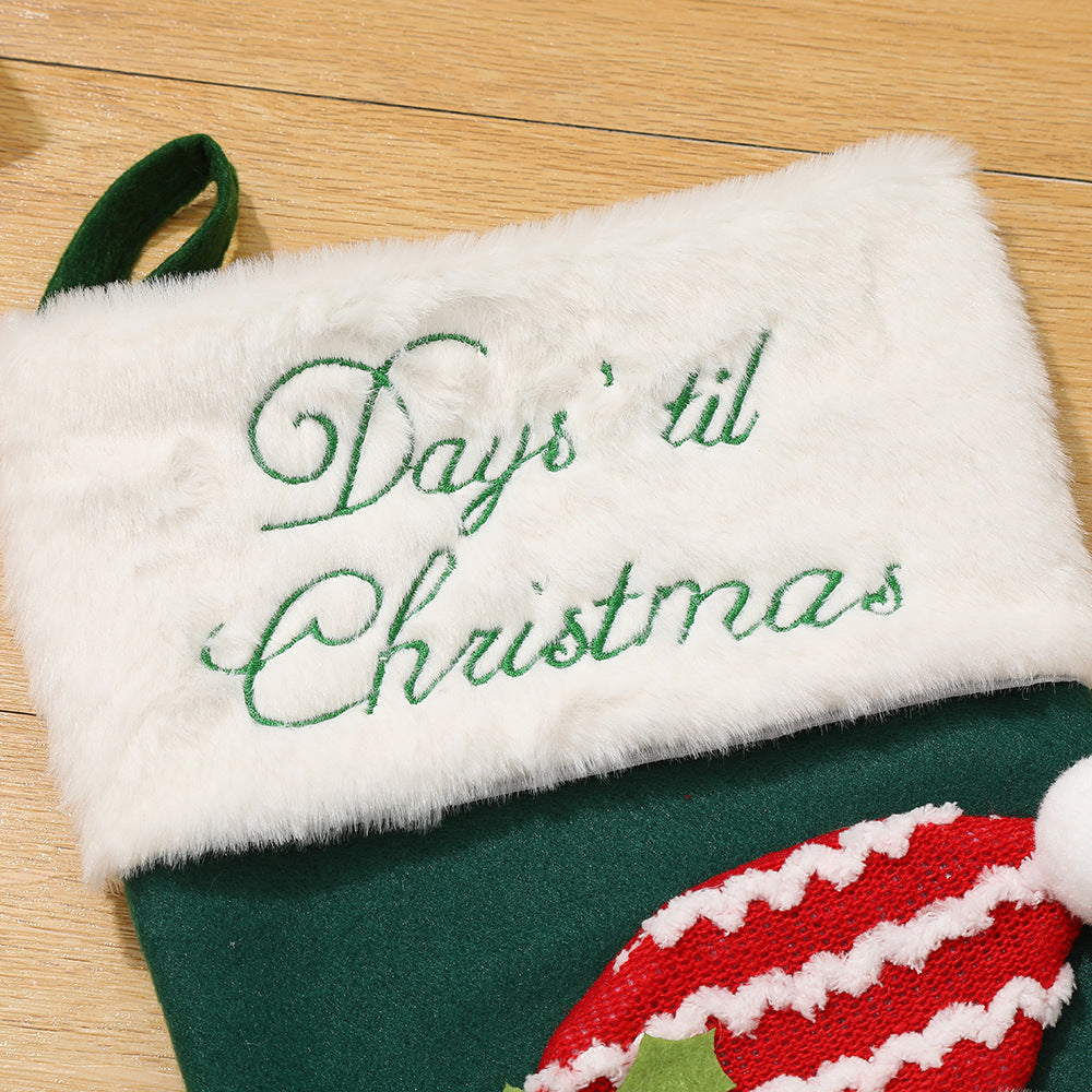 Christmas tree decoration gift bag, Santa Claus snowman knitted socks, home party decoration pendant - V.I.P Digital Presence