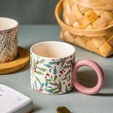 British Style Ceramic Mug Cute Coffee Cups Personality Gift Household Color Painting  Kawaii Girls Breakfast Oat Milk Mugs - V.I.P Digital Presence
