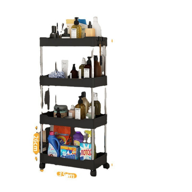 Kitchen multi layer vegetable basket rack floor-standing removable vegetable storage household multi functional trolley - V.I.P Digital Presence
