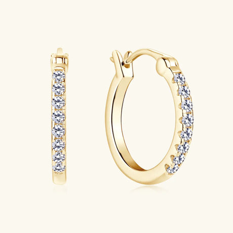 925 Sterling Silver Moissanite Huggie Earrings - V.I.P Digital Presence