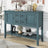 REXM Cambridge Series Spacious Storage Retro Console Desk with Four Small Drawers and Bottom Shelf - V.I.P Digital Presence