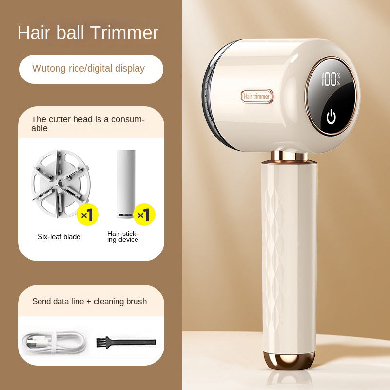 Fuzz Trimmer with Digital Display for Home Use, Rechargeable Sweater Defuzzer and Hair Remover 2-in-1 - V.I.P Digital Presence
