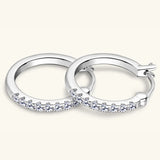 925 Sterling Silver Moissanite Huggie Earrings - V.I.P Digital Presence