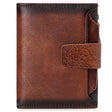 Men's short genuine leather wallet first layer cowhide Korean style fashion casual wallet driver's license wallet father's day gift - V.I.P Digital Presence