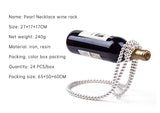 Pearl Necklace Stainless Steel Wine Rack Wine Pedestal Clamp Holder Suspension Champagne Whisky Small Ornaments - V.I.P Digital Presence