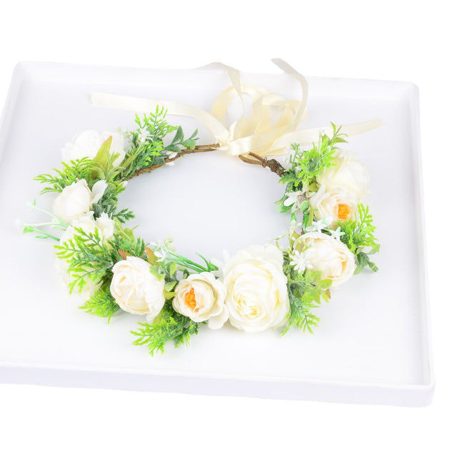 Hawaiian Wreath Bridal Fairy Simulation Starry Sky Flower Headwear Children's Photography Hair Accessories Hair Hoops - V.I.P Digital Presence