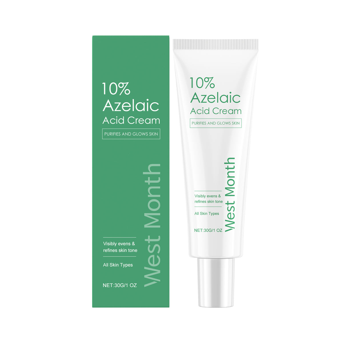 Crema hidratante reparadora con ácido azelaico, control de grasa facial, suave y refrescante.