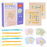 Montessori Early Education Children's Double Battle Pattern Rope Wearing Game Exercise Baby's Hand Eye Coordination Toy