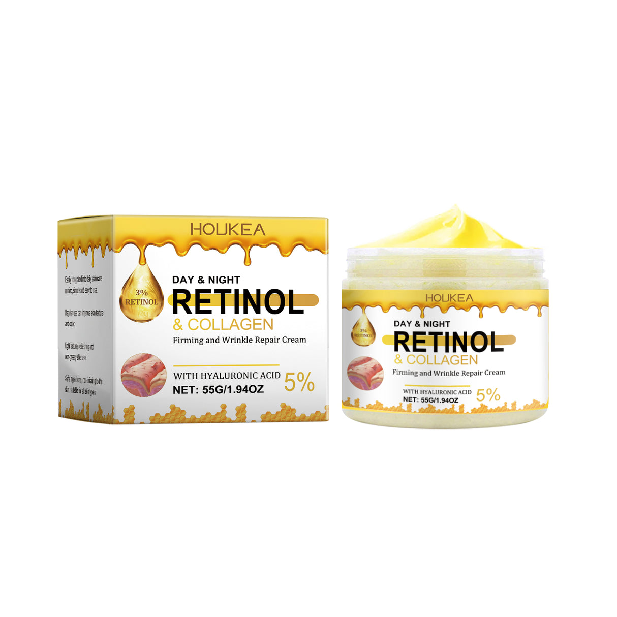 Crema hidratante reafirmante que hidrata, tensa, cuida la piel, suaviza, ilumina y da brillo.