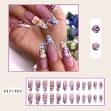 Nail Art Almond Nails Finished Wearable Nails Mid-Length Nail Art Patch Ins Style Hot Girl - V.I.P Digital Presence