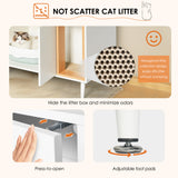 Bathroom sink cabinet, with cat trash can shell, hidden garbage pet bathroom, with partition, wooden cabinet furniture, white - V.I.P Digital Presence