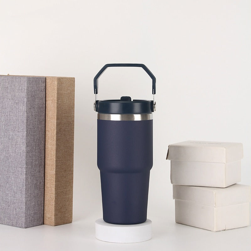20oz30ozPortable Car Cup Stainless Steel Cup Travel Sports Water Bottle With Handle Cover Coffee Tumbler Cup - V.I.P Digital Presence