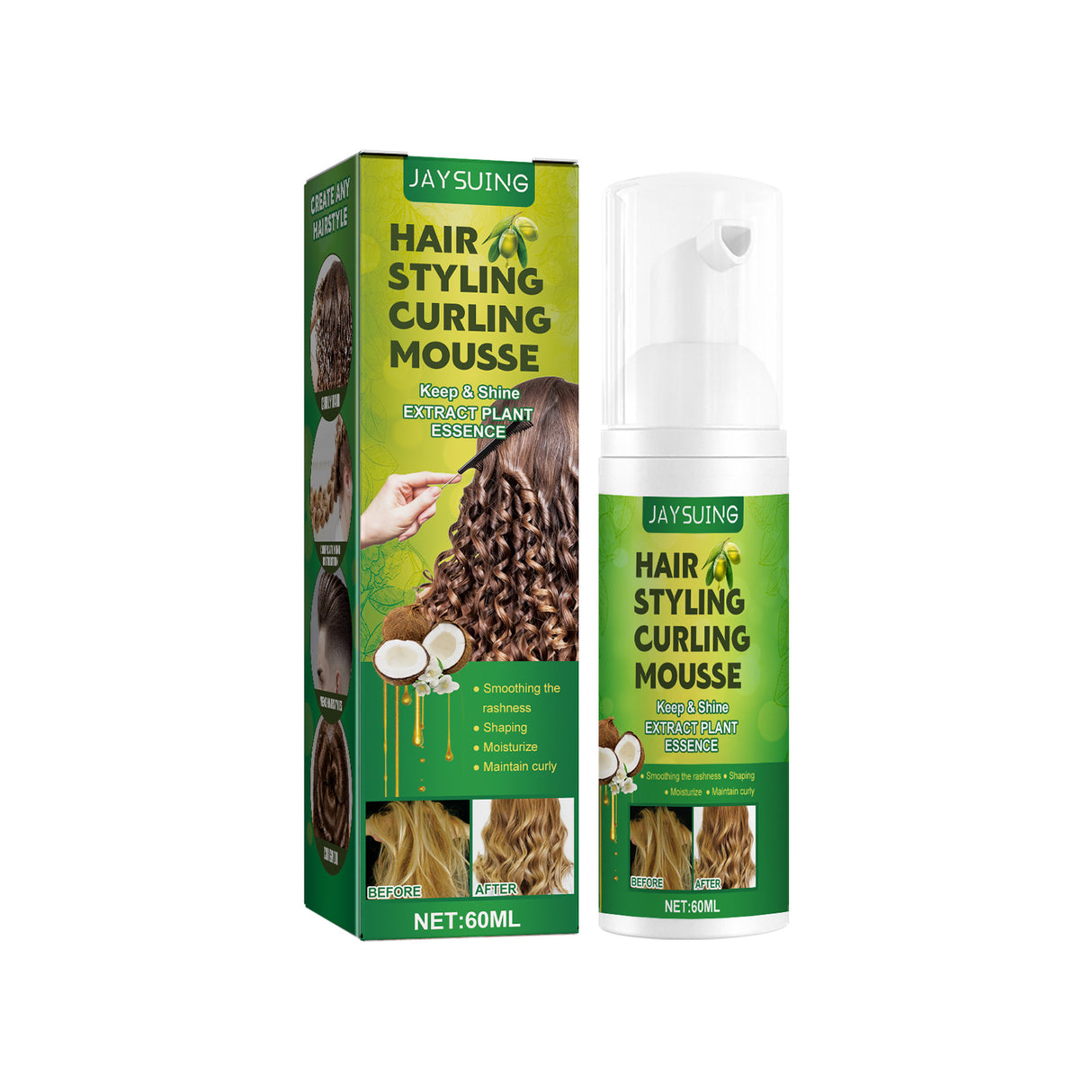 Fluffy Curl Styling Mousse, Anti-Frizz Curl Moisturizing Treatment Foam Styling Mousse - V.I.P Digital Presence