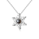 100 Languages I Love You Projection Snowflake Pendant Necklace Valentine's Day Girlfriend Gift - V.I.P Digital Presence