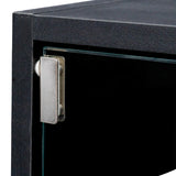 Black Glass Door Shoe Box Shoe Storage Cabinet With RGB Led Light - V.I.P Digital Presence