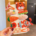 Milk Coffee Color Children's Plush Hairpin Net Red Bangs Side Hair Clip Autumn And Winter Lovely Japanese Clip - V.I.P Digital Presence