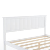 Full Size Platform Bed with Under-bed Drawers White - V.I.P Digital Presence