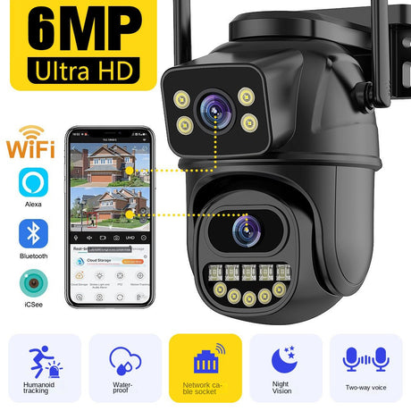 Dual screen wireless 360 degree mobile remote outdoor WiFi camera monitoring - V.I.P Digital Presence