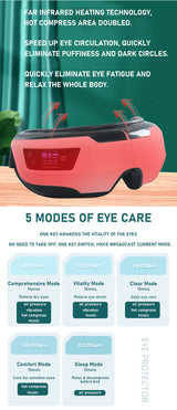 Eye Massager Vibration Therapy Air Pressure Heating Massage Relax Health Care Fatigue Stress Bluetooth Music Improve Vision - V.I.P Digital Presence
