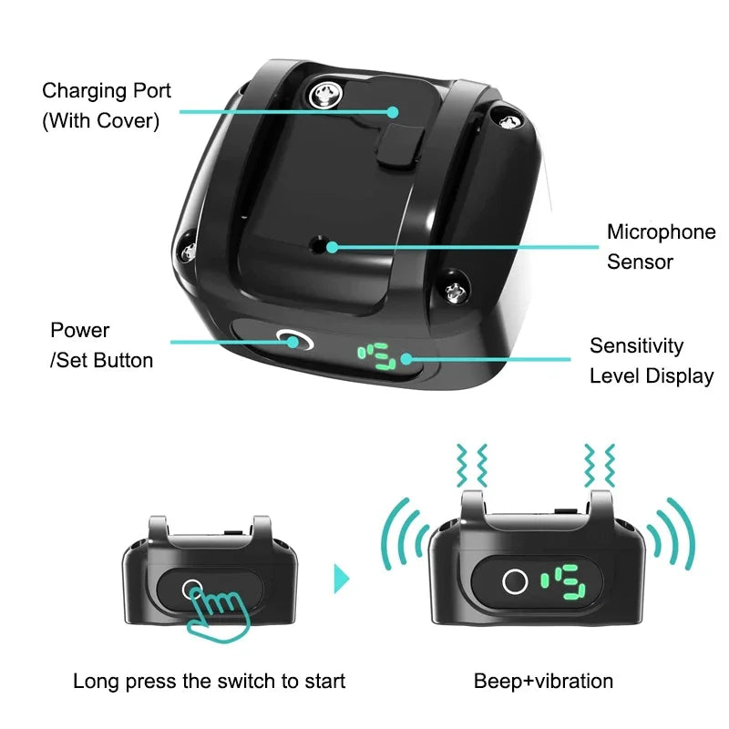 Pet Dog Anti Bark Device USB Ultrasonic Intelligent Electric Training Stop Barking Vibration Water Proof Collar Pet Products - V.I.P Digital Presence